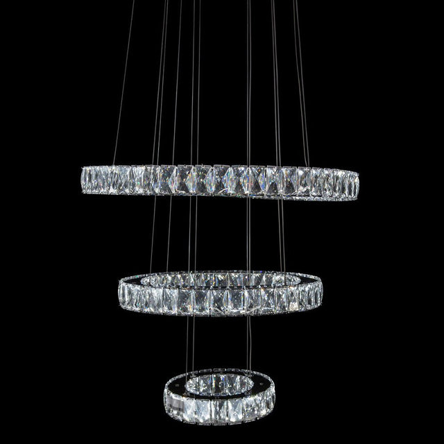 Asteroids Led Chandelier Round Rings - Lt - Ch808 | Aico | Home Elegance USA