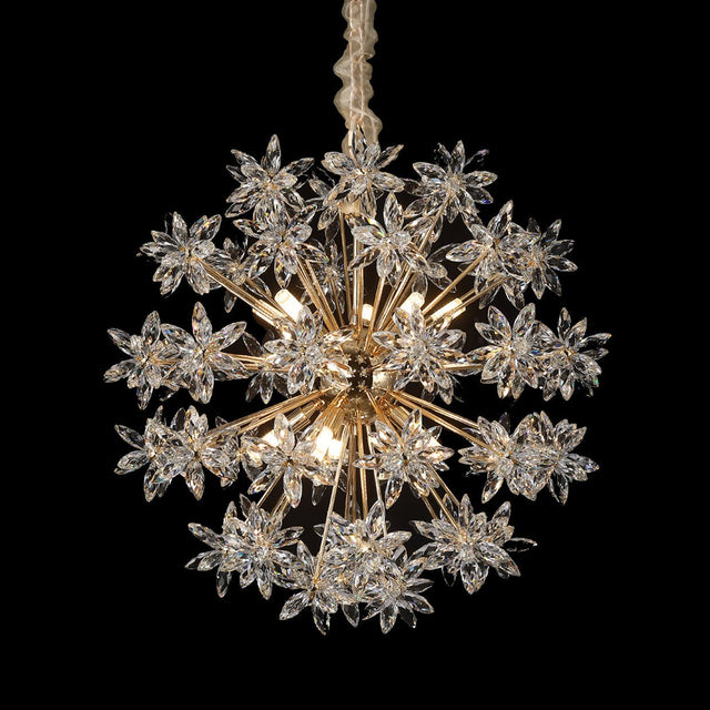 Bouquet 10 Light Round Chandelier - Lt - Ch999 - 10Gld | Aico | Home Elegance USA