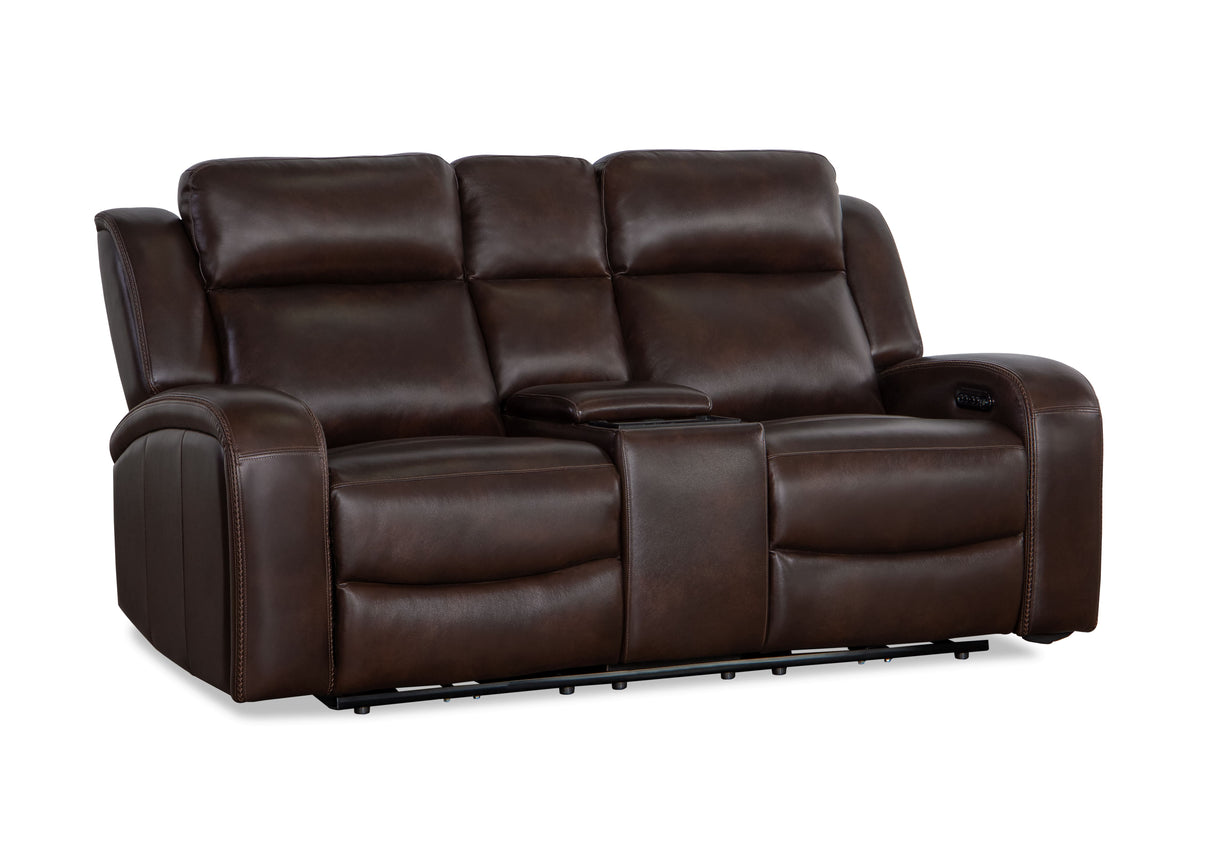 Brown leather sofa on a white background
