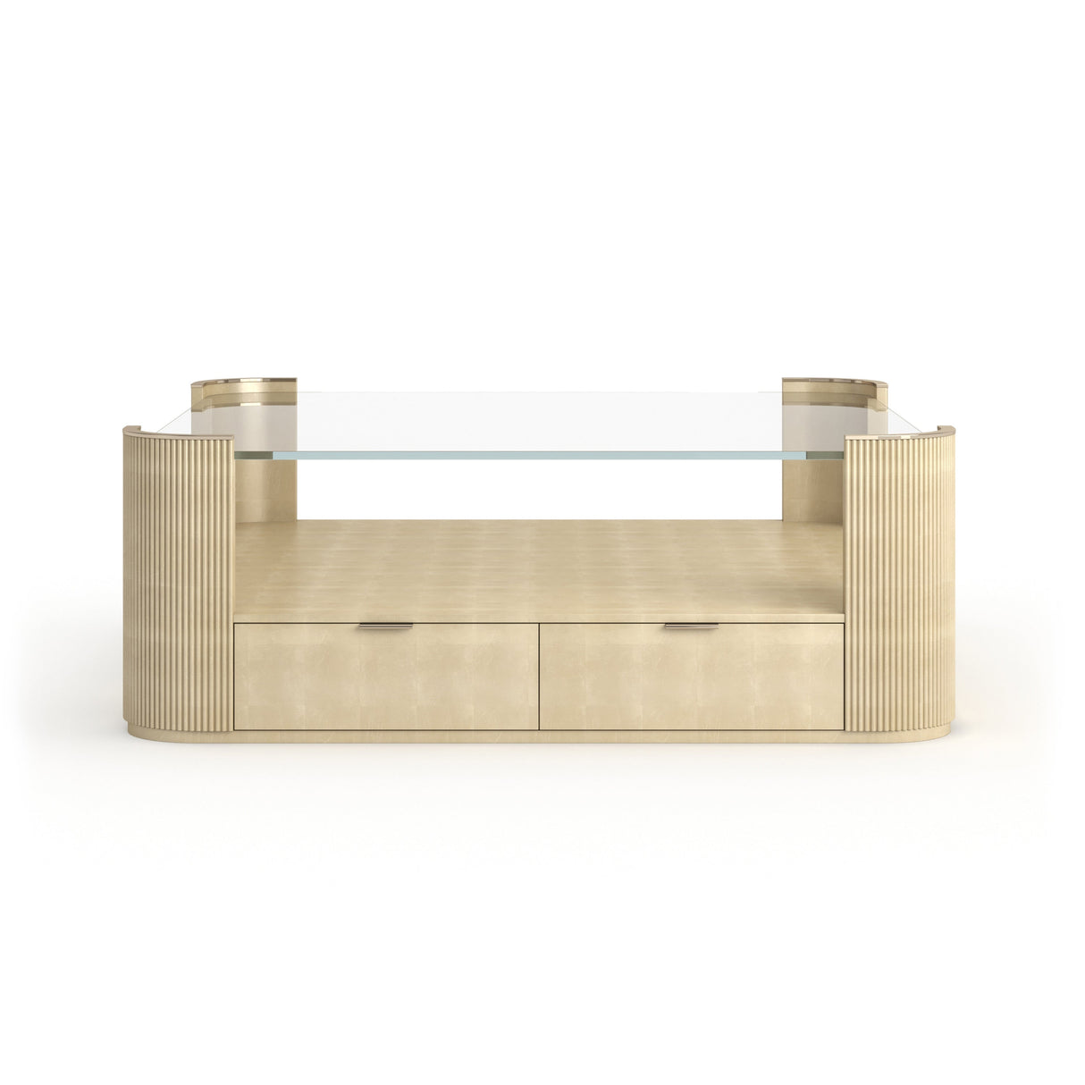 Love Square Cocktail Table Oracle Leaf Finish | Caracole Classic