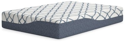 Ashley White/Blue 12 Inch Chime Elite 2.0 Full Mattress | Home Elegance USA