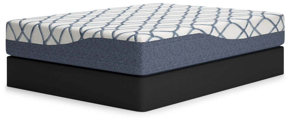 White/Blue 12 Inch Chime Elite 2.0 Queen Mattress | Ashley - Home Elegance USA