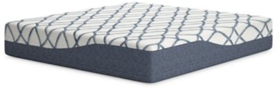 Ashley White/Blue 14 Inch Chime Elite 2.0 King Mattress | Home Elegance USA