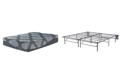 Ashley Gray 12 Inch Ashley Hybrid M628M8 2 - Piece King foundation and Mattress | Home Elegance USA