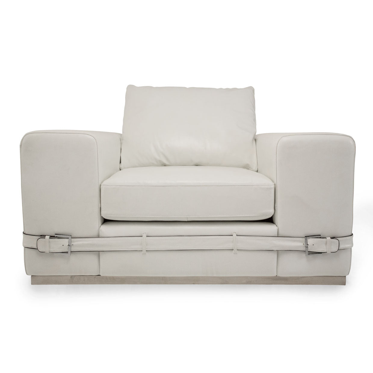 Aico Furniture - Mia Bella  Ciras Leather Chair In Cream Color Mb-Ciras35-Crm-13 - Home Elegance USA