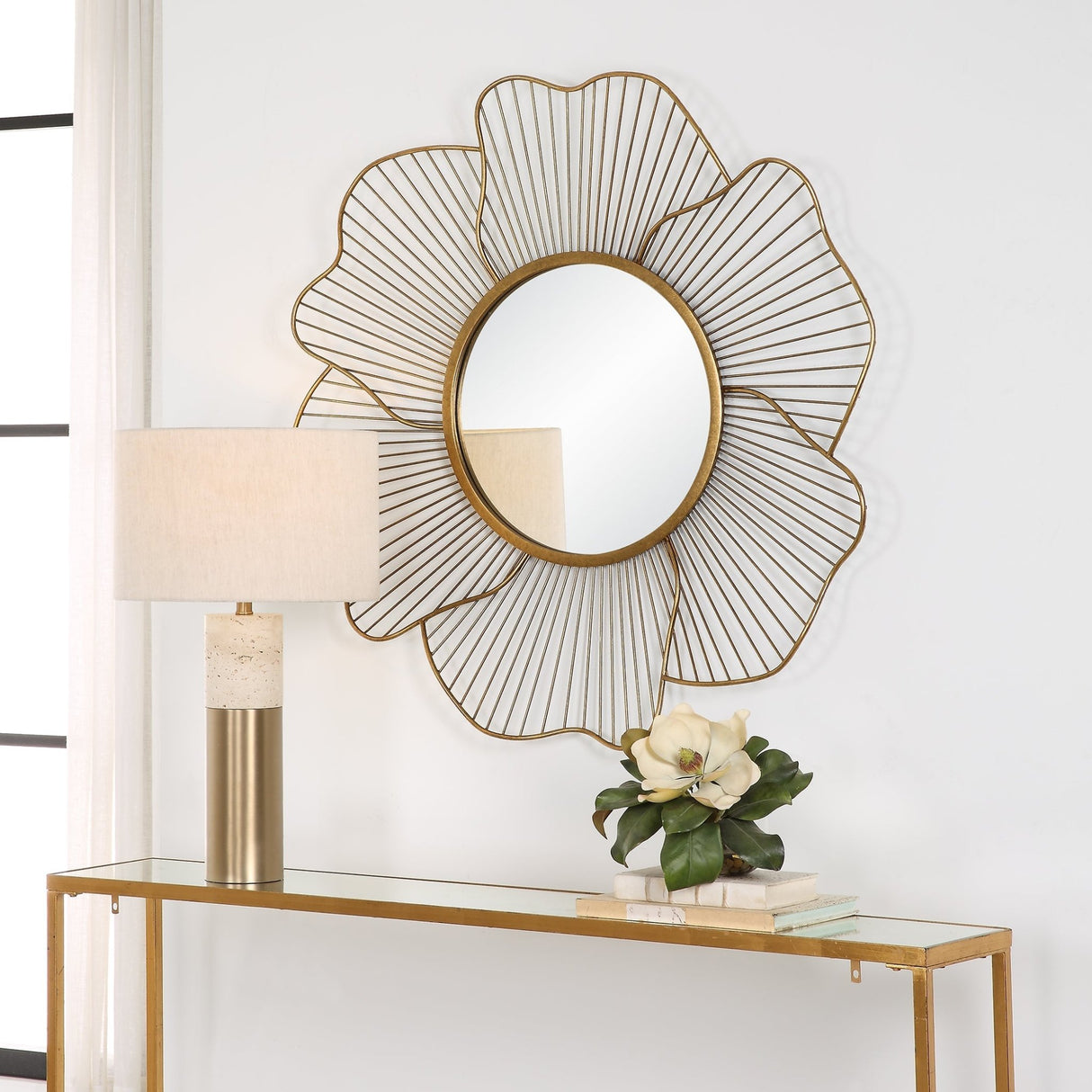Blossom Gold Floral Mirror | Uttermost | Home Elegance USA