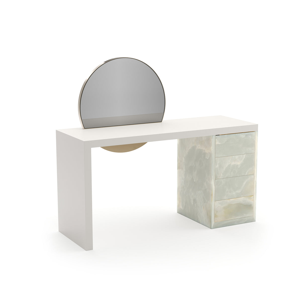 Monaco Vanity | Caracole Classic | Almond Milk & Green Onyx | CLA-425V-073 - sold by Home Elegance USA
