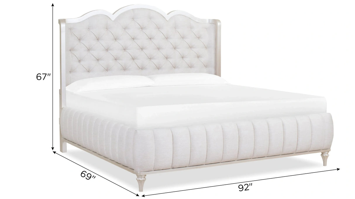 Madona Bed In Pearl Finish | Cosmos - Home Elegance USA
