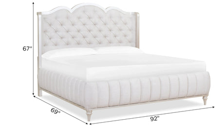 Madona Bed In Pearl Finish | Cosmos - Home Elegance USA