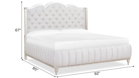 Madona Bed In Pearl Finish | Cosmos - Home Elegance USA