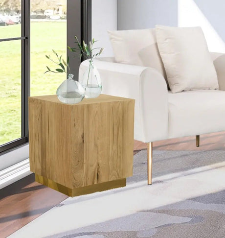 Acacia End Table In Gold - 232 - Et | Meridian | Home Elegance USA