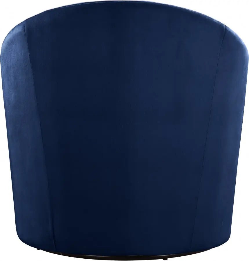 Alessio Velvet Accent Chair In Navy - 501Navy | Meridian | Home Elegance USA
