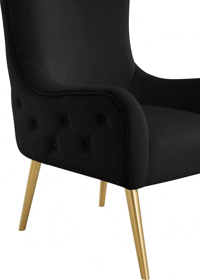 Alexander Accent Chair In Black - 536Black | Meridian | Home Elegance USA