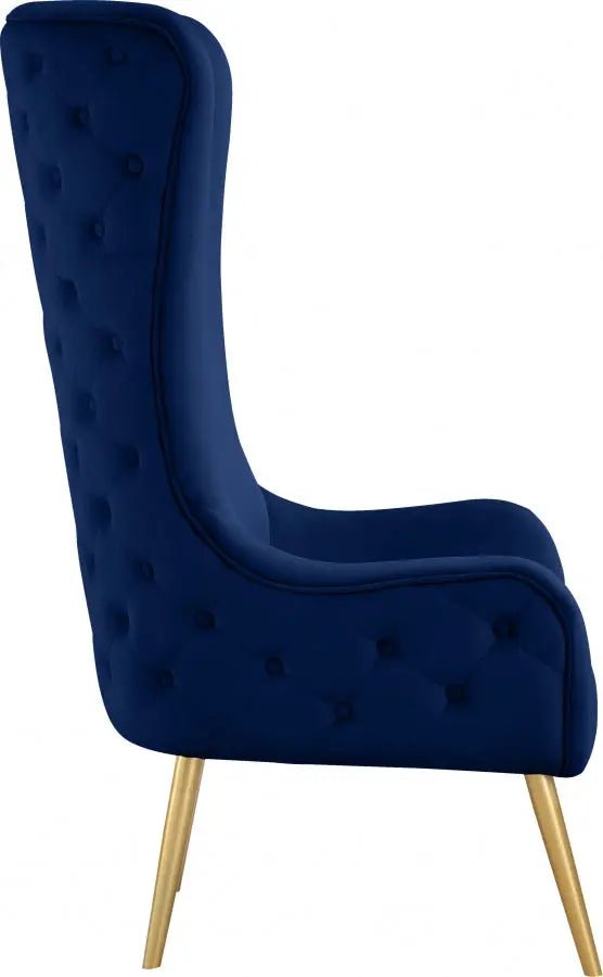 Alexander Accent Chair In Navy - 536Navy | Meridian | Home Elegance USA