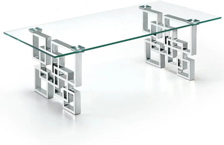 Alexis Coffee Table In Chrome - 231 - C | Meridian | Home Elegance USA