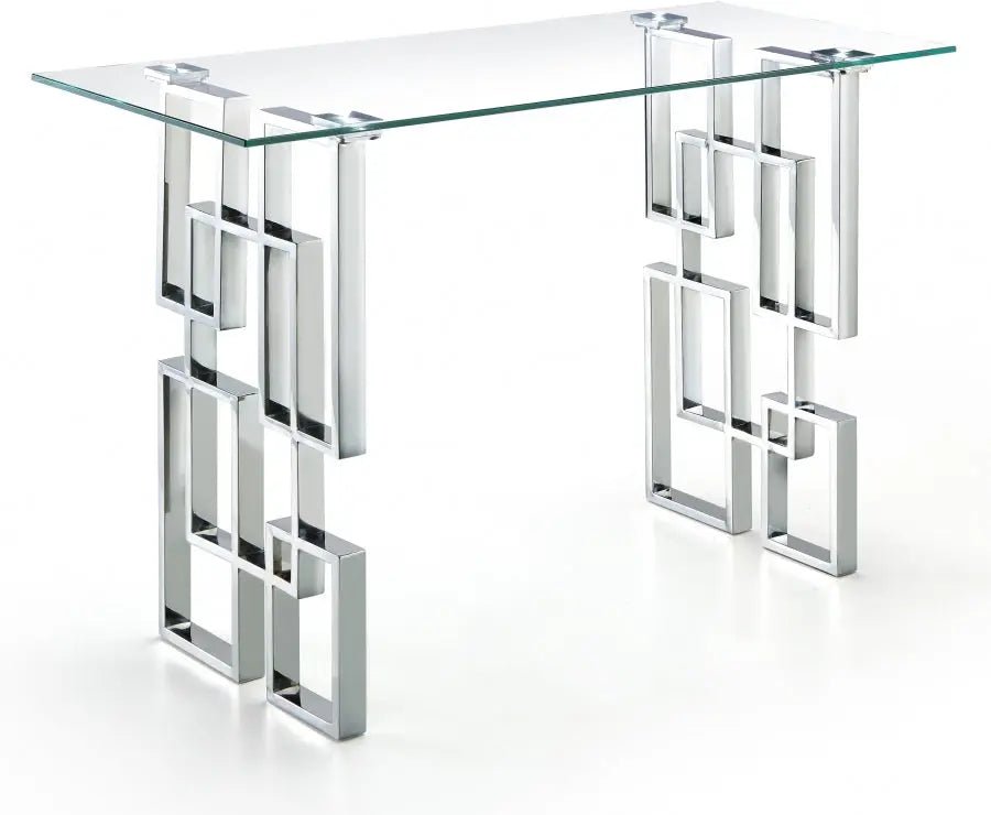 Alexis Console Table In Chrome - 231 - S | Meridian | Home Elegance USA