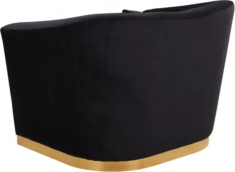 Arabella Velvet Chair In Black - 617Black - C | Meridian | Home Elegance USA