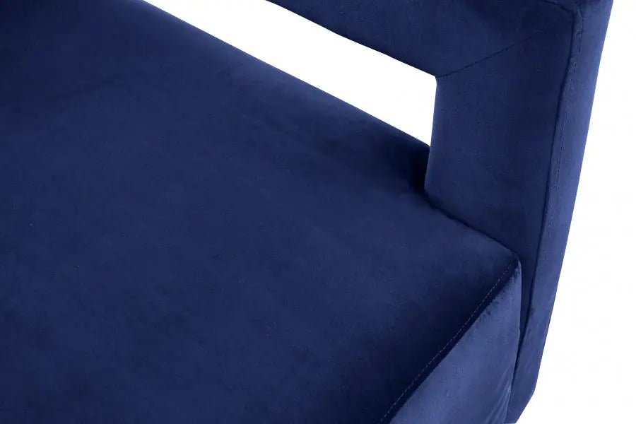 Armani Velvet Accent Chair In Navy - 597Navy | Meridian | Home Elegance USA