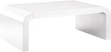 Artisto Coffee Table In White - 888White - Ct | Meridian | Home Elegance USA