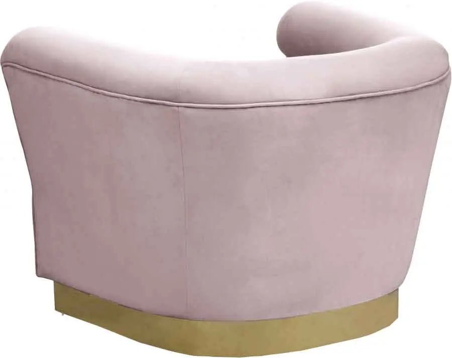 Bellini Velvet Chair In Pink - 669Pink - C | Meridian | Home Elegance USA