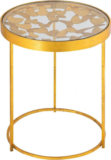 Butterfly End Table In Gold - 470 - E | Meridian | Home Elegance USA