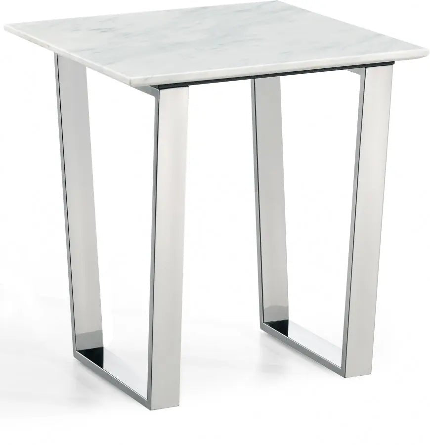 Carlton End Table In Chrome - 235 - E | Meridian | Home Elegance USA