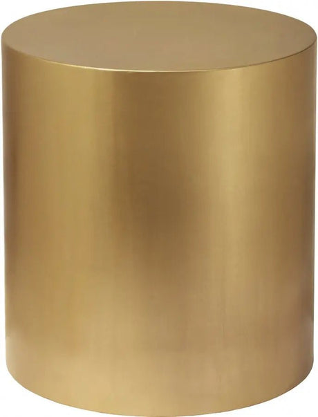 Cylinder End Table In Brushed Gold - 296 - Et | Meridian | Home Elegance USA