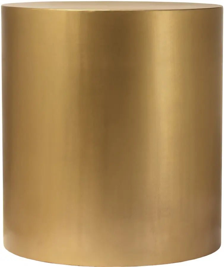 Cylinder End Table In Brushed Gold - 296 - Et | Meridian | Home Elegance USA