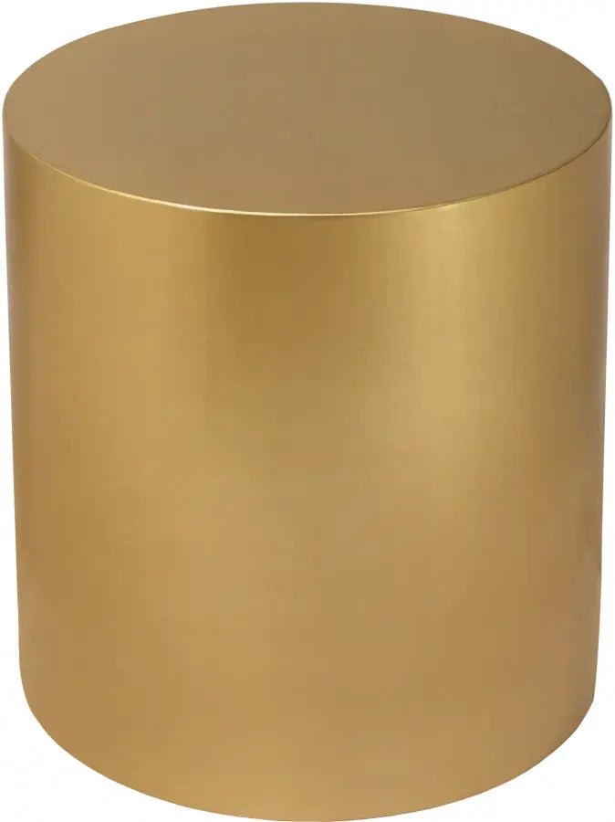 Cylinder End Table In Brushed Gold - 296 - Et | Meridian | Home Elegance USA