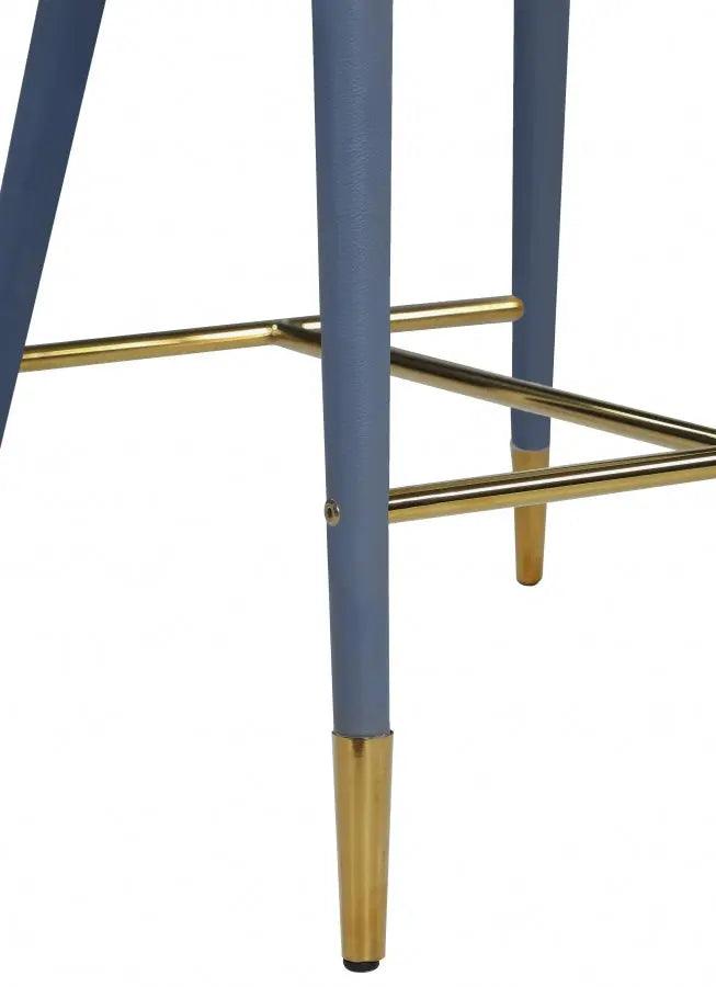 Destiny Faux Leather Stool In Navy - 541Navy - C | Meridian | Home Elegance USA