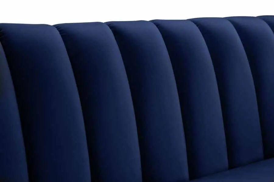 Meridian Furniture - Dixie Velvet Loveseat In Navy - 674Navy-L