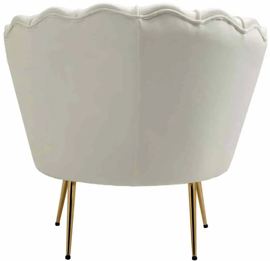Meridian Furniture - Gardenia Velvet Chair In Cream - 684Cream-C