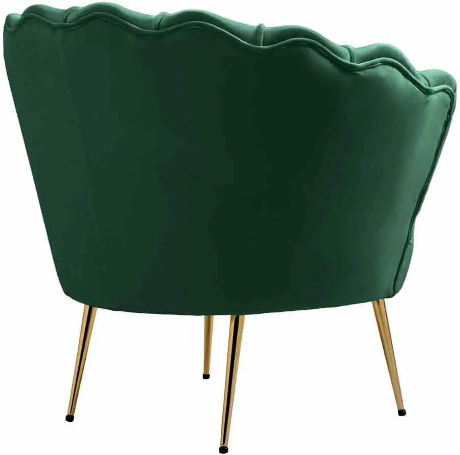 Meridian Furniture - Gardenia Velvet Chair In Green - 684Green-C