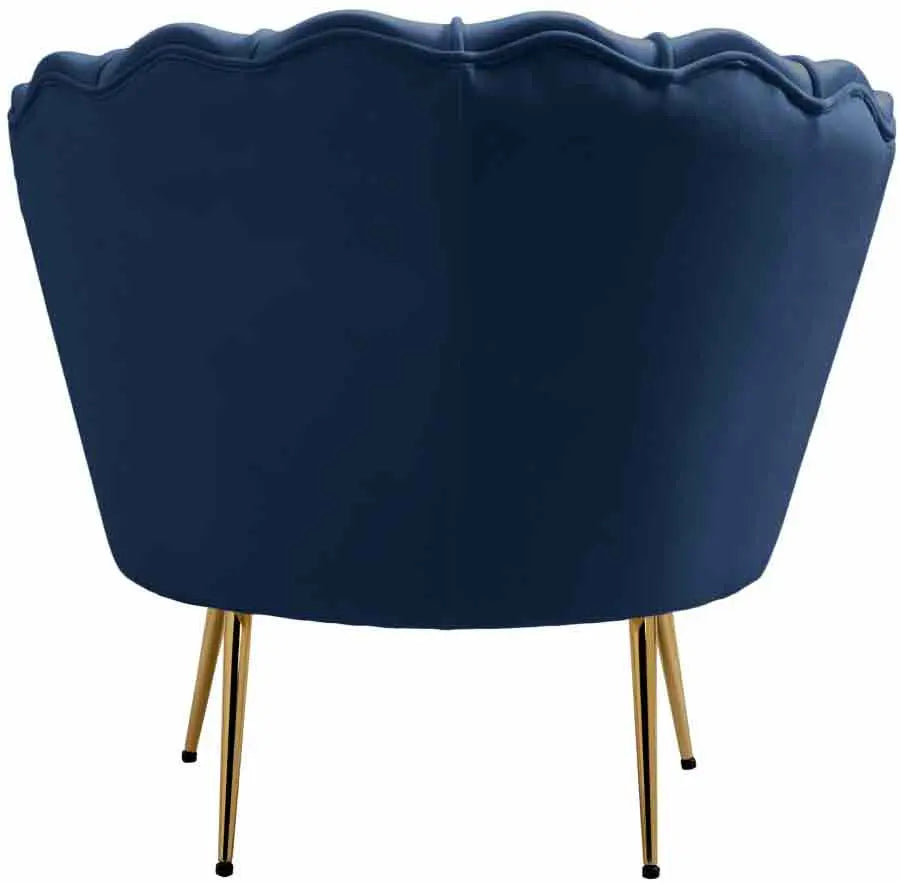 Meridian Furniture - Gardenia Velvet Chair In Navy - 684Navy-C
