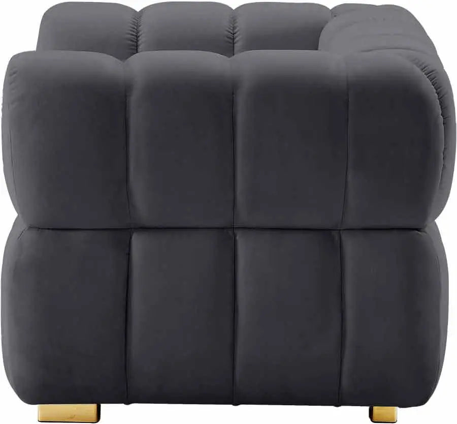 Meridian Furniture - Gwen Velvet Chair In Grey - 670Grey-C