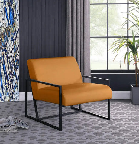 Meridian Furniture - Industry Faux Leather Accent Chair In Cognac - 535Cognac
