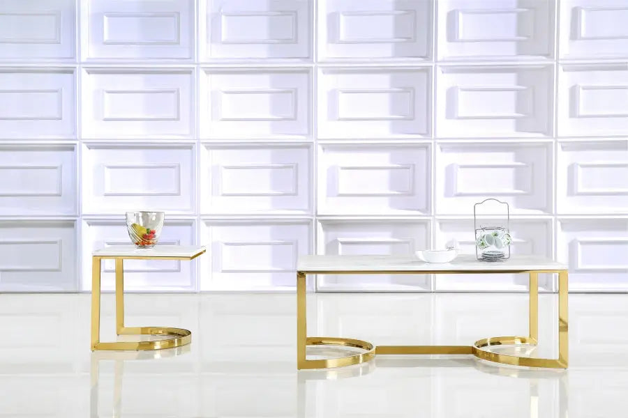 Meridian Furniture - London 3 Piece Occasional Table Set In Gold - 217-3Set