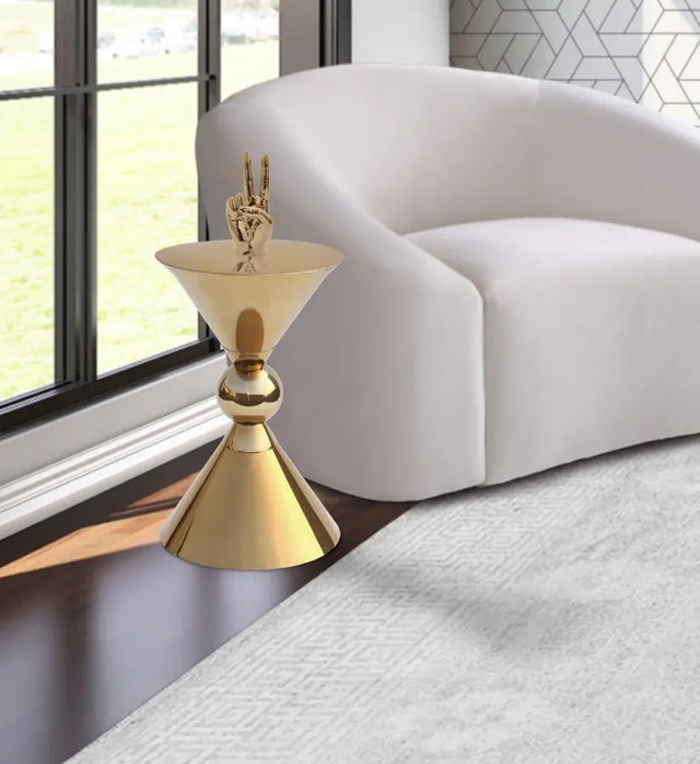 Meridian Furniture - Malia End Table In Gold - 290-Et
