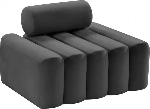 Meridian Furniture - Melody Velvet Chair In Grey - 647Grey-C