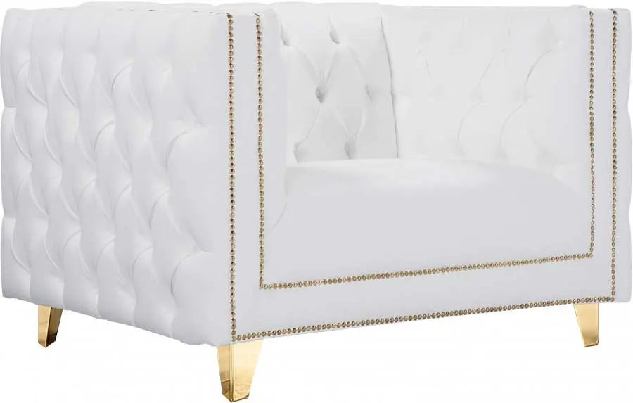 Meridian Furniture - Michelle Faux Leather Chair In White - 651White-C