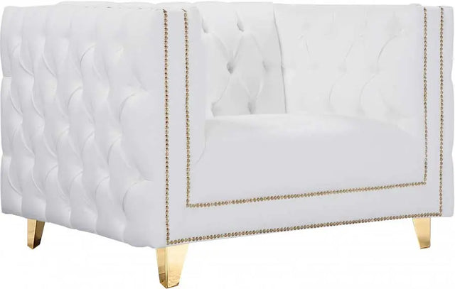 Meridian Furniture - Michelle Faux Leather Chair In White - 651White-C