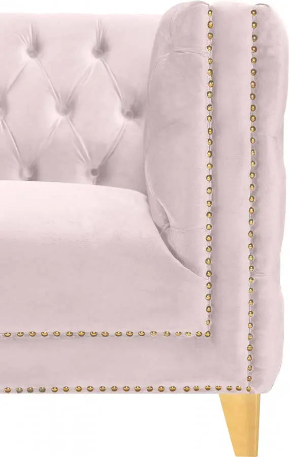 Meridian Furniture - Michelle Velvet Loveseat In Pink - 652Pink-L