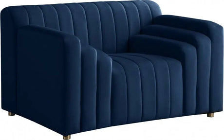 Meridian Furniture - Naya Velvet Chair In Navy - 637Navy-C