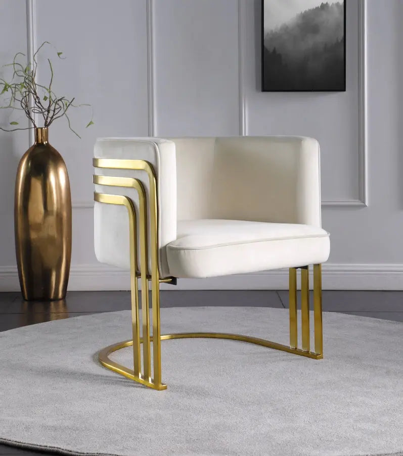 Meridian Furniture - Rays Accent Chair In Cream - 533Cream