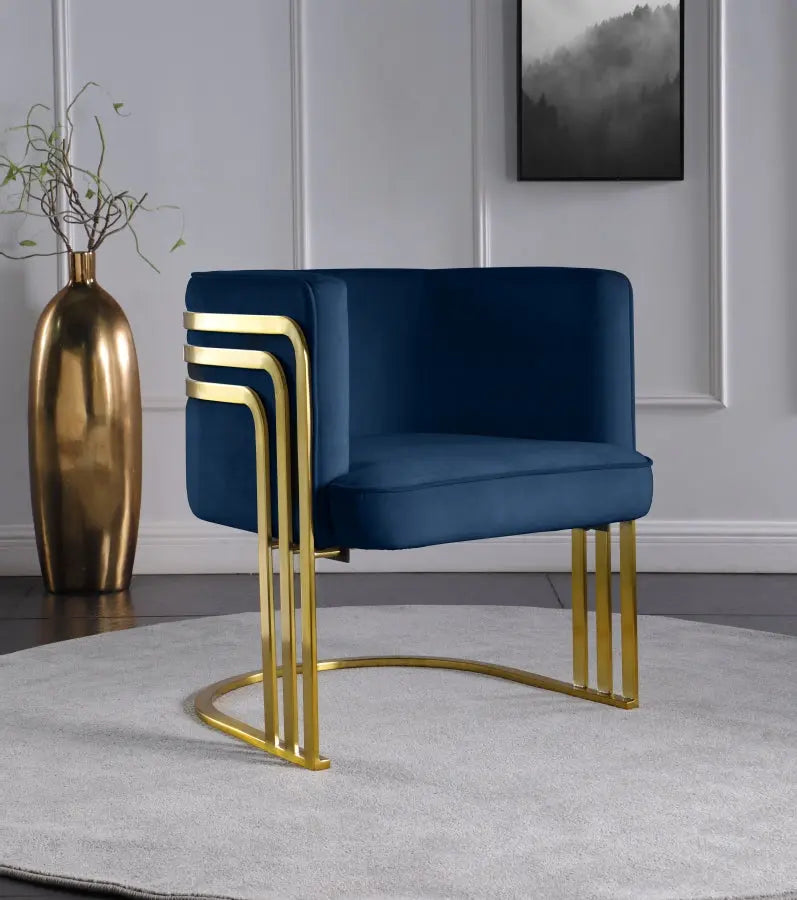 Meridian Furniture - Rays Accent Chair In Navy - 533Navy