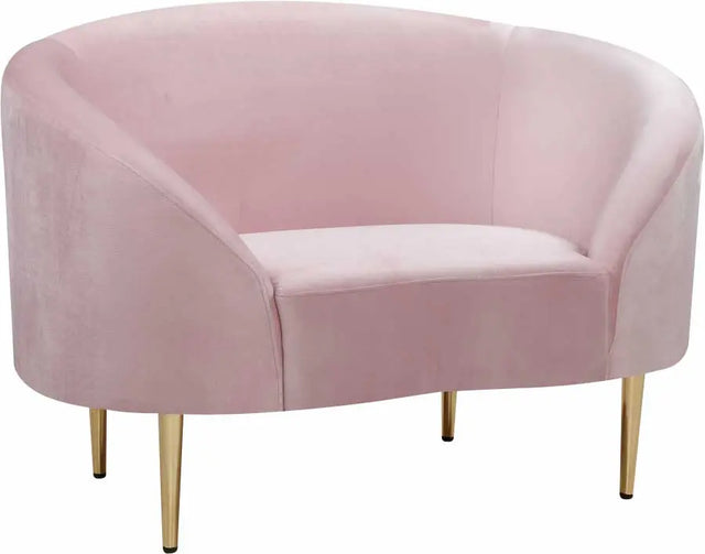 Meridian Furniture - Ritz Velvet Chair In Pink - 659Pink-C