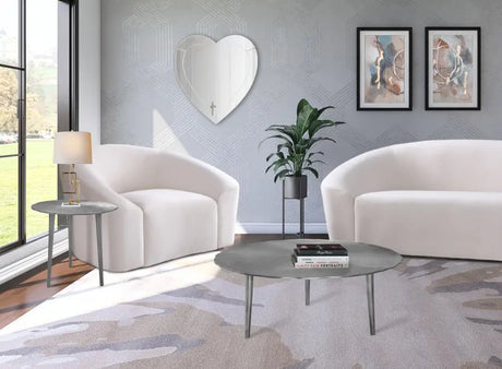 Meridian Furniture - Rohan 3 Piece Occasional Table Set In Silver - 260-3Set