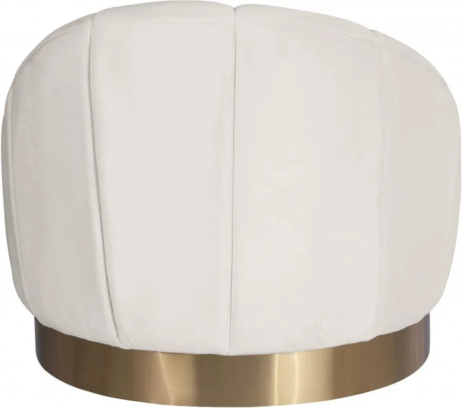 Meridian Furniture - Shelly Velvet Chair In Cream - 623Cream-C
