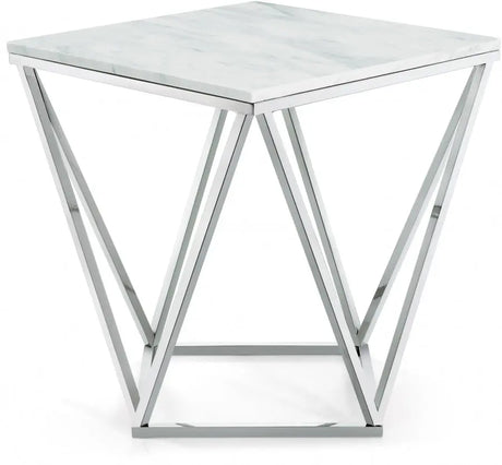 Meridian Furniture - Skyler End Table In Chrome - 244-E