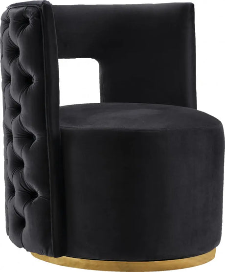 Meridian Furniture - Theo Velvet Accent Chair In Black - 594Black